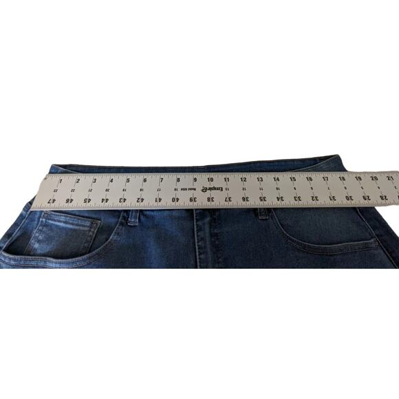 Diamante Women's Plus Size 3XL Denim Skirt Frayed Hem - Made in USA - Picture 4 of 13